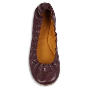 See by Chloé Jane Leather Aubergine Ballet Flats Size 8.5 or EU 38.5